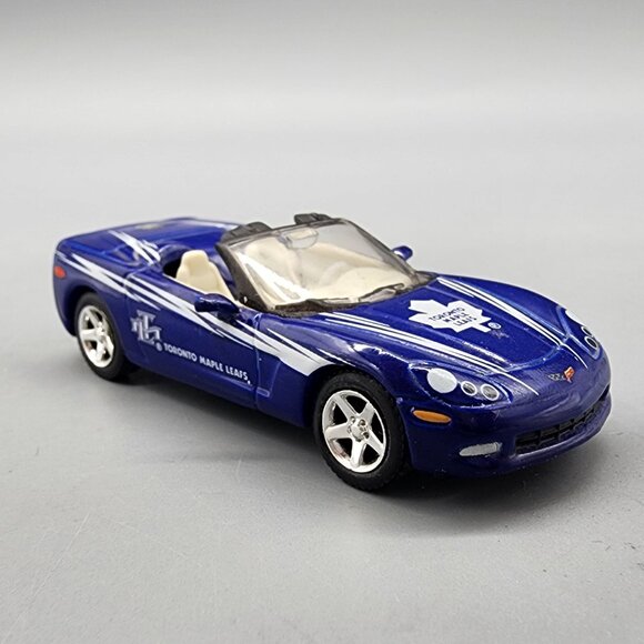 Toronto Maple Leafs NHL Corvette Diecast Car 2005 1:32 Blue Collectible - Picture 2 of 8